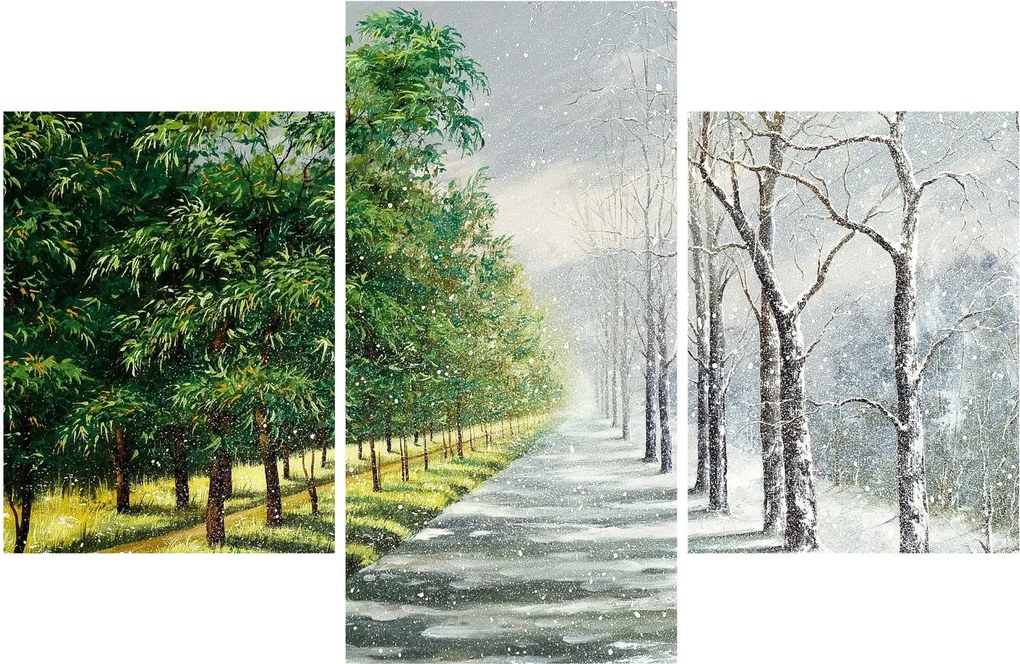 Obraz - Zima versus leto (90x60 cm)