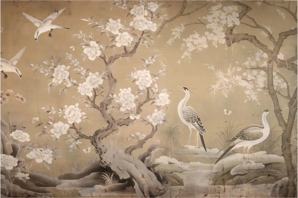 Obraz - Kreslená japonská krajina (90x60 cm)