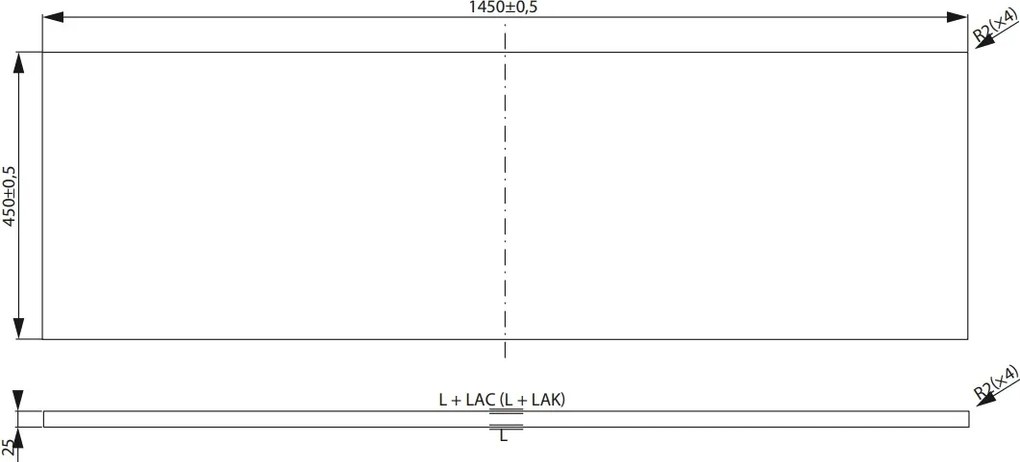 Cersanit City, pultová doska 145x45x2,5 cm, biela lesklá, S584-047
