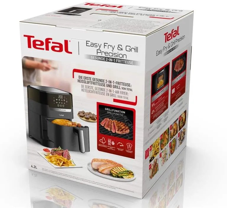 Teplovzdušná fritéza Tefal Easy Fry & Grill 2v1 Precision EY505815 Čierna