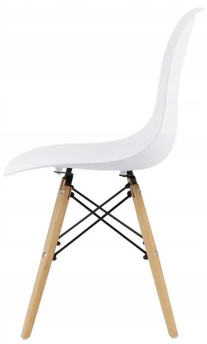 SUPPLIES CINKLA Jedálenská škandinávska  stolička - biela