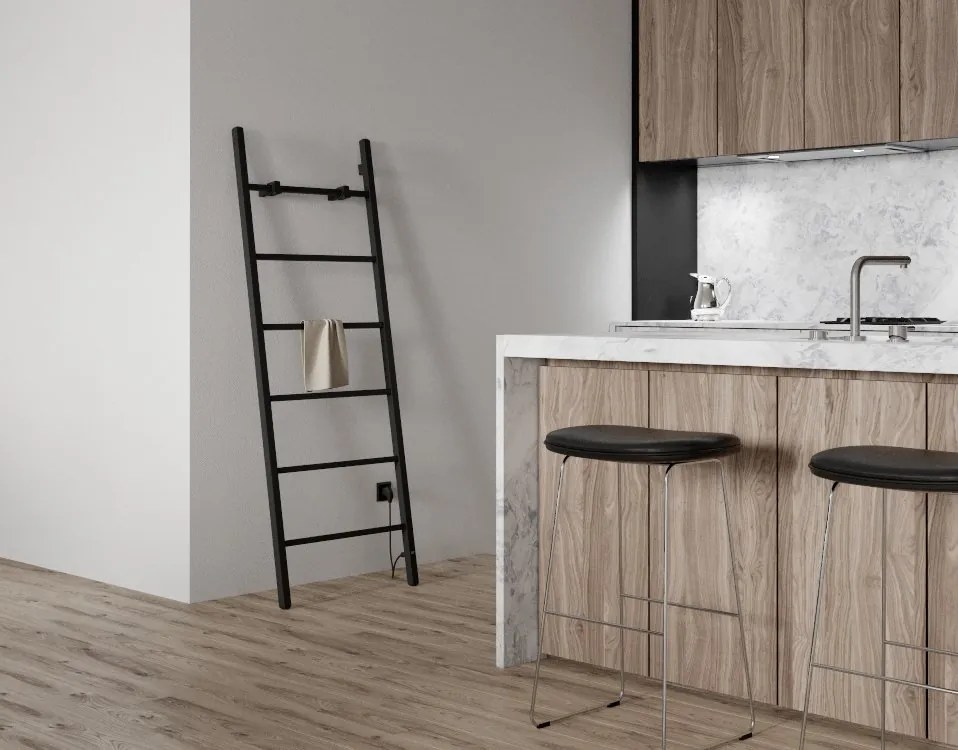 Sapho Sapho, BARBO elektrický sušiak uterákov, hranatý, 600x1600mm, 160 W, čierna mat, BB906