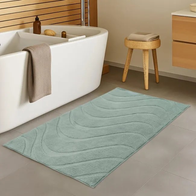 Kúpeľňový koberček WAVES 400 zelený
