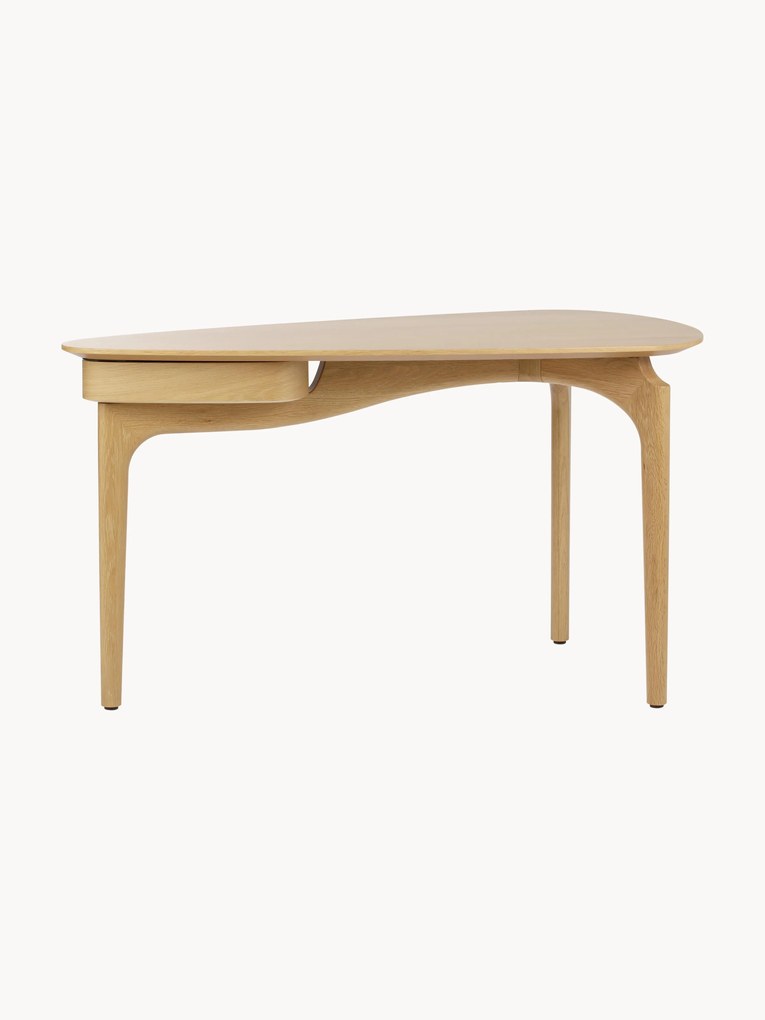 Písací stôl z dubového dreva so zásuvkou Duende