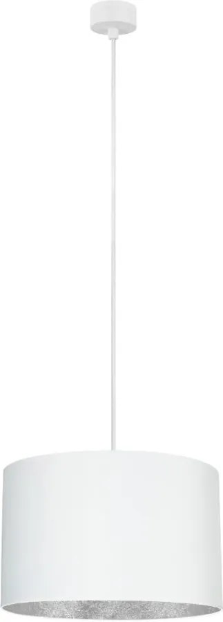 Biele stropné svietidlo s vnútrajškom v striebornej farbe Sotto Luce Mika, ⌀ 36 cm