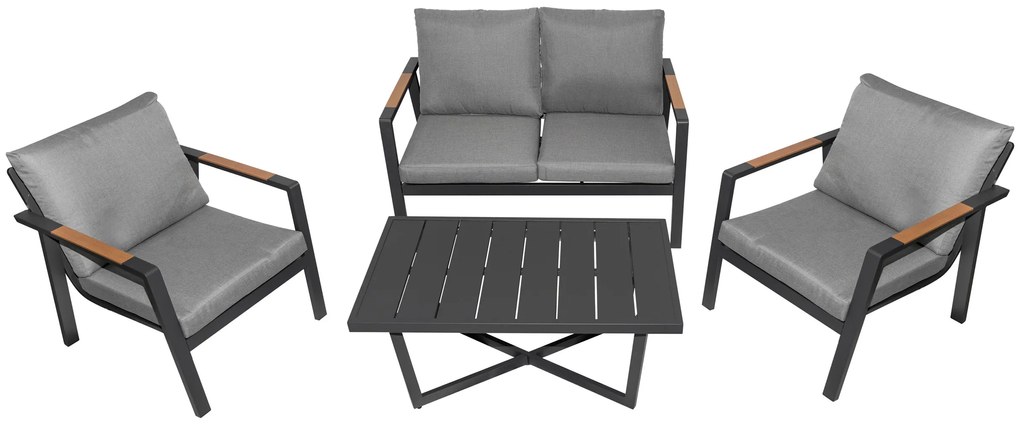 Záhradný nábytok pohovka+kreslo+stôl RAMIZ 201458