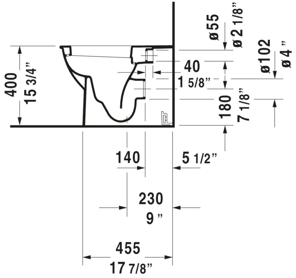 DURAVIT Darling New samostatne stojace WC kapotované s hlbokým splachovaním, 370 x 570 x 400 mm, biela, s povrchom HygieneGlaze, 2139092000