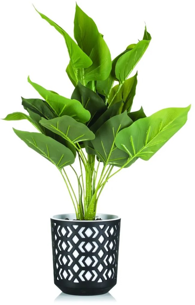 Kvetináč Etnic 25x27 cm čierno-biely