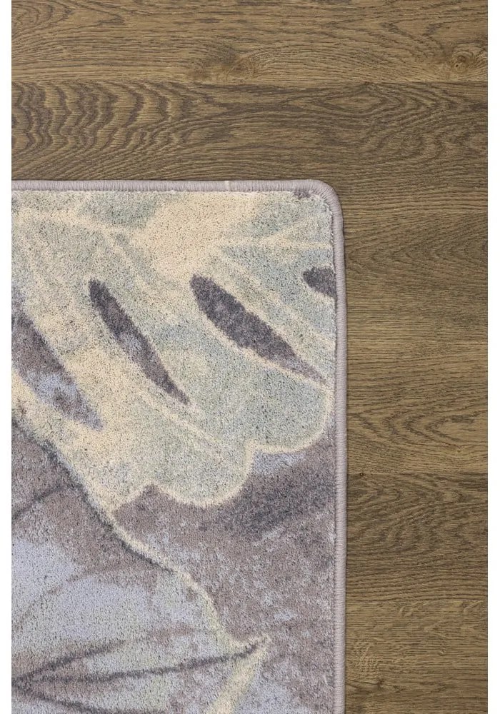 Krémovo-sivý vlnený koberec 160x240 cm Plants – Agnella