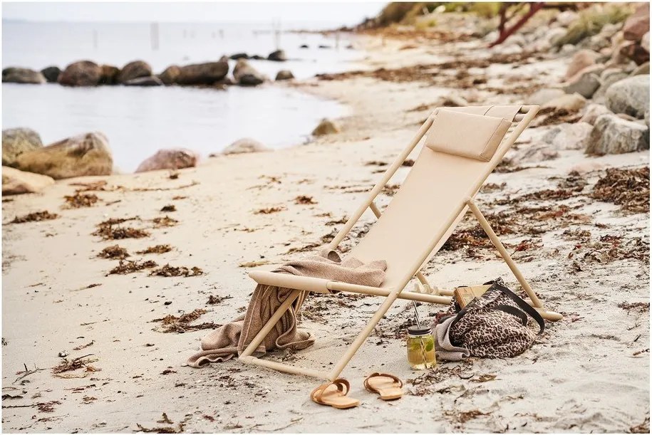 Béžové kovové záhradné ležadlo Curtis – House Nordic