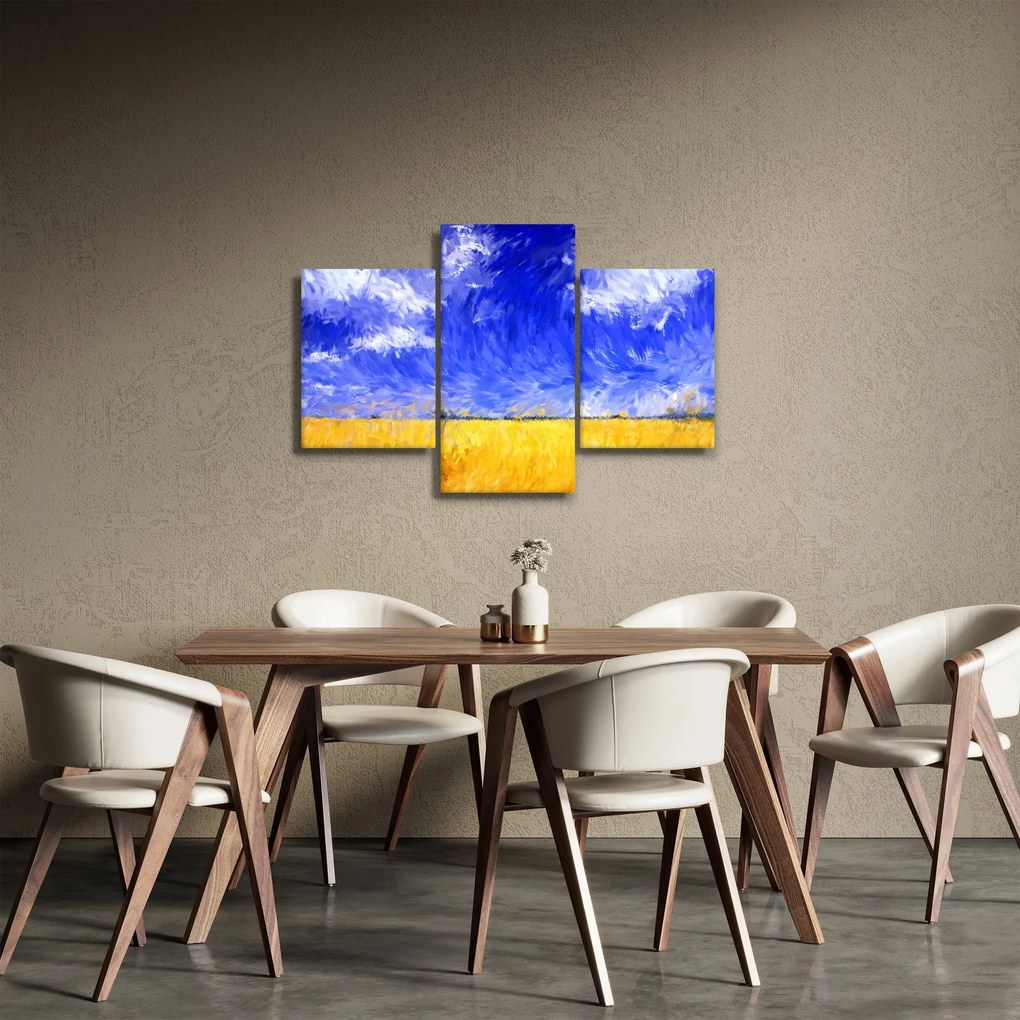 Obraz - Olejomaľba, Zlaté pole (90x60 cm)