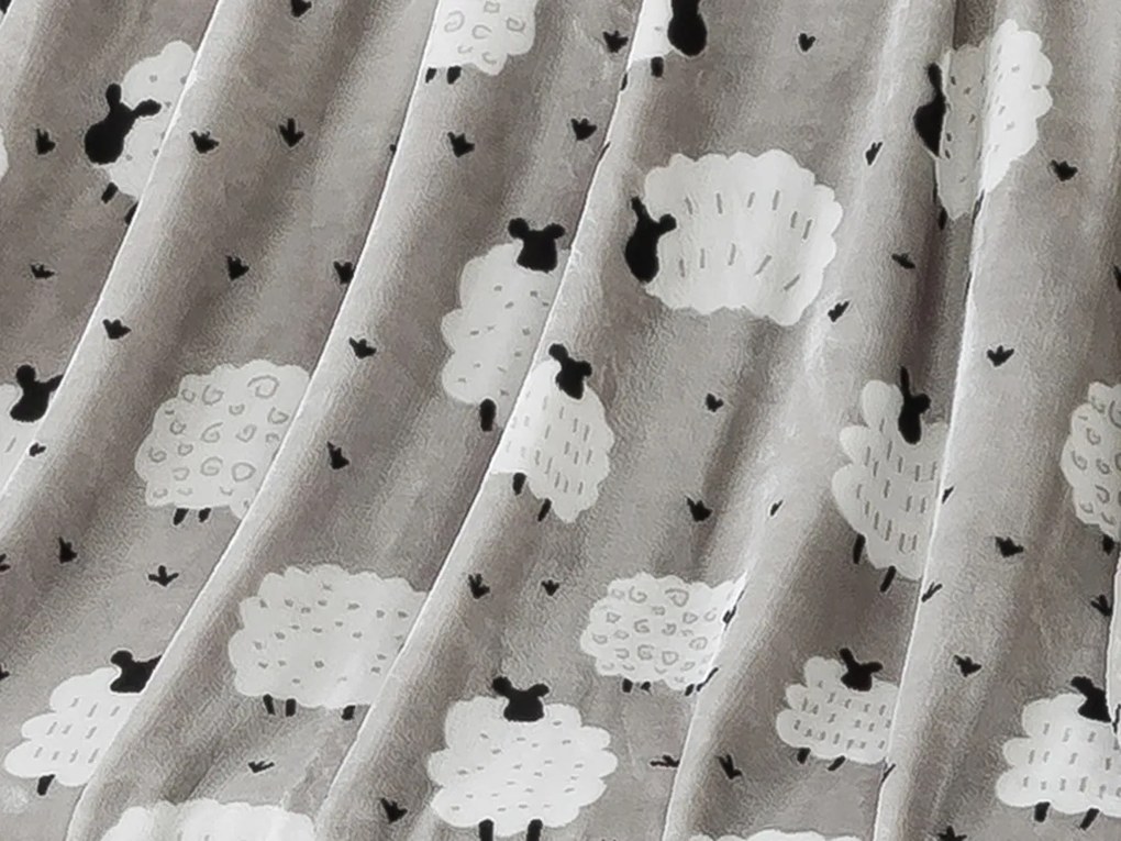 XPOSE® Mikroplyšová deka OVEČKA 200x220 cm