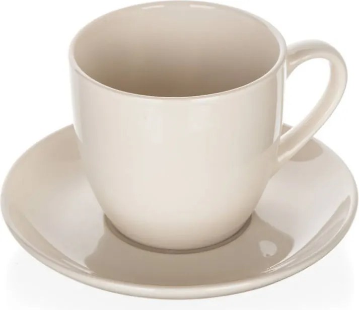 Šálka s tanierikom Natural 250 ml, ivory