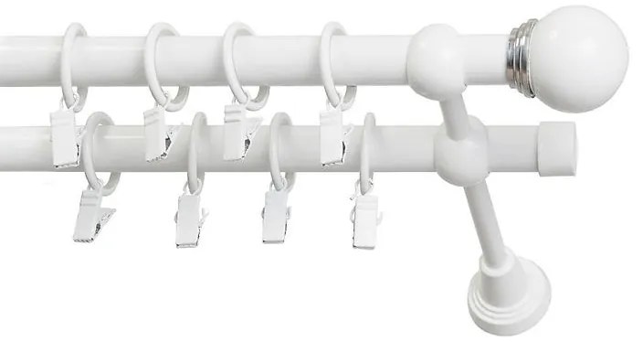 Garniža II stylus fi 19 biela 200 cm guľa saturn