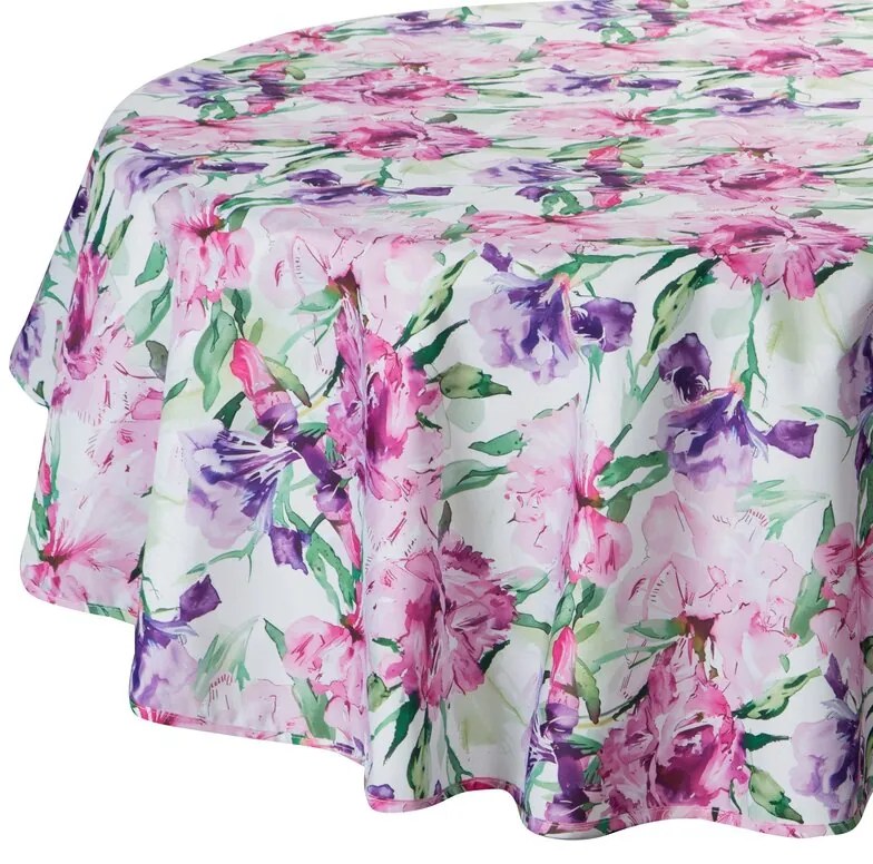 Dekorstudio Vodeodolný okrúhly obrus GARDEN - ružový 150 cm