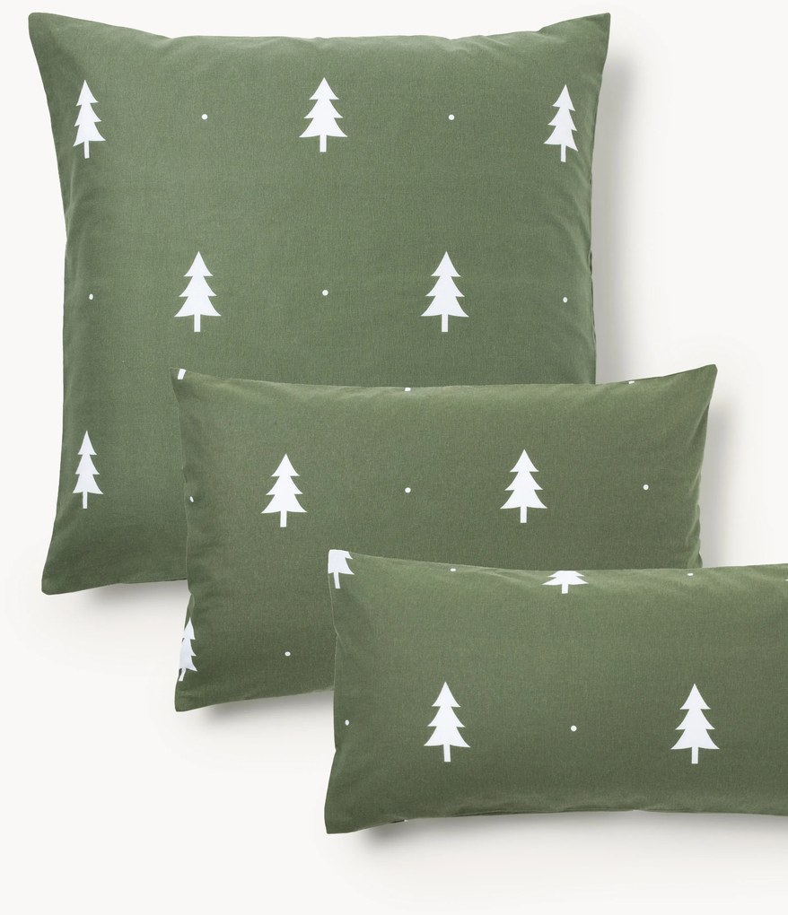 Vianočná flanelová obliečka na vankúš X-Mas Tree