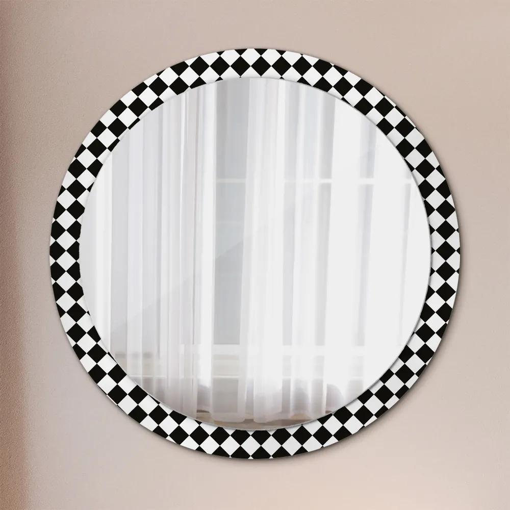 Okrúhle ozdobné zrkadlo Šachový stôl fi 100 cm