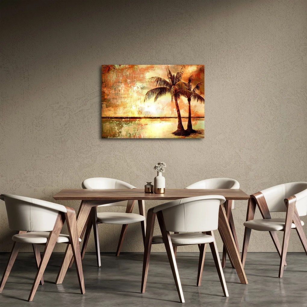 Obraz - Palmy na pláži (70x50 cm)