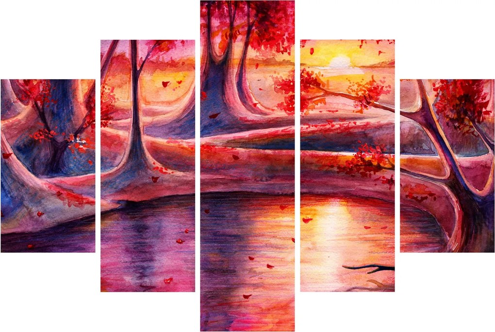 Obraz čarovného lesa (150x105 cm)