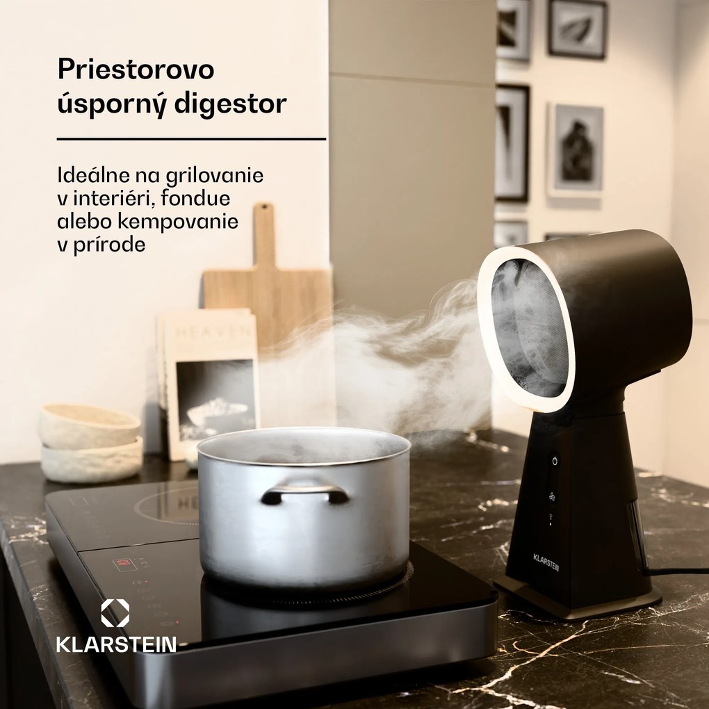 Klarstein WanderVent digestor, 200 m³/h, Kompaktný dizajn
