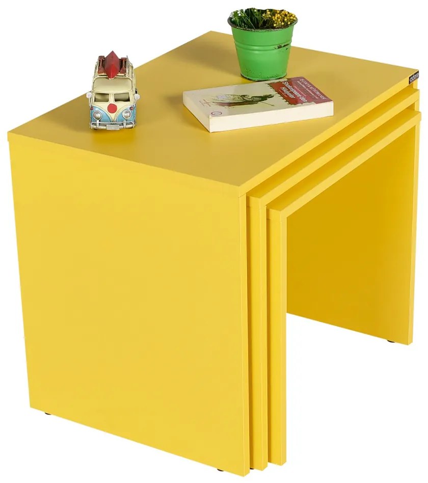 Skladací stôl SHP Yellow, 3 ks