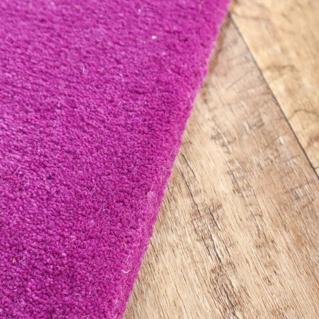 Asra, Ručne všívaný kusový koberec Asra wool lila, 120x170, ružová, obývacia izba