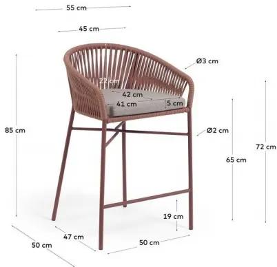 YANET 65 záhradná pultová stolička Terakota