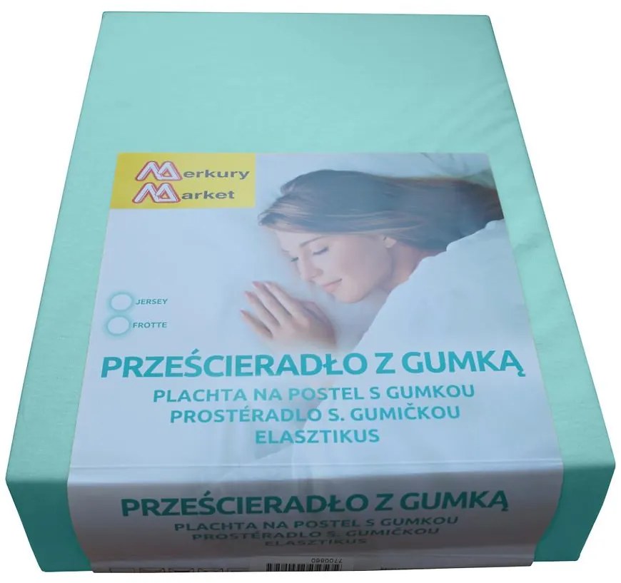 Plachta na posteľ jersey 200x220 farba 4704 morská