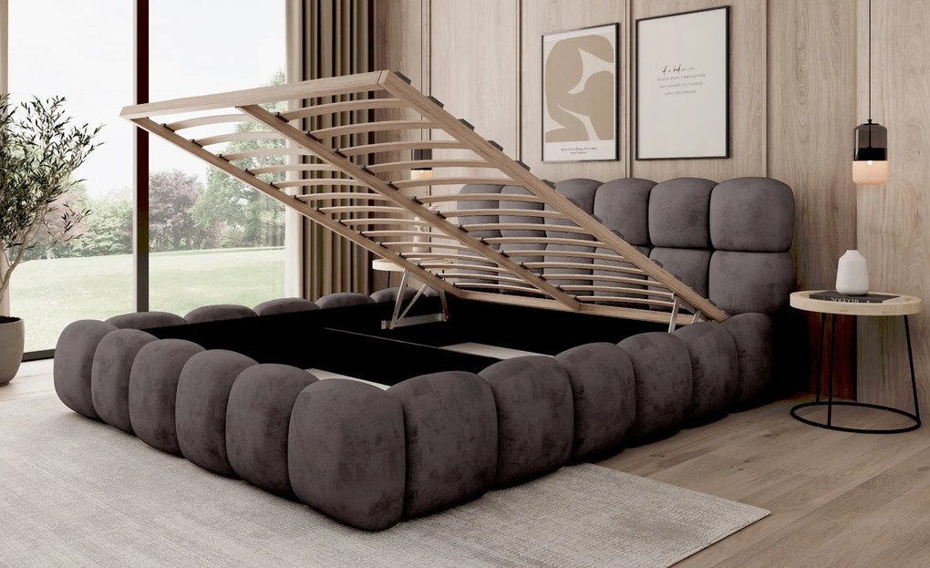 ČALÚNENÁ POSTEĽ ASHLEY 160x200 APHRODITE 22 GRAPHITE