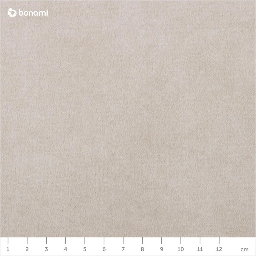 Béžová čalúnená jednolôžková posteľ s úložným priestorom s roštom 90x200 cm Lena – Ropez