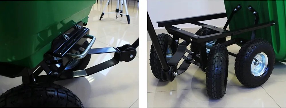 CH Čierny záhradný vyklápací vozík Fury - 75l