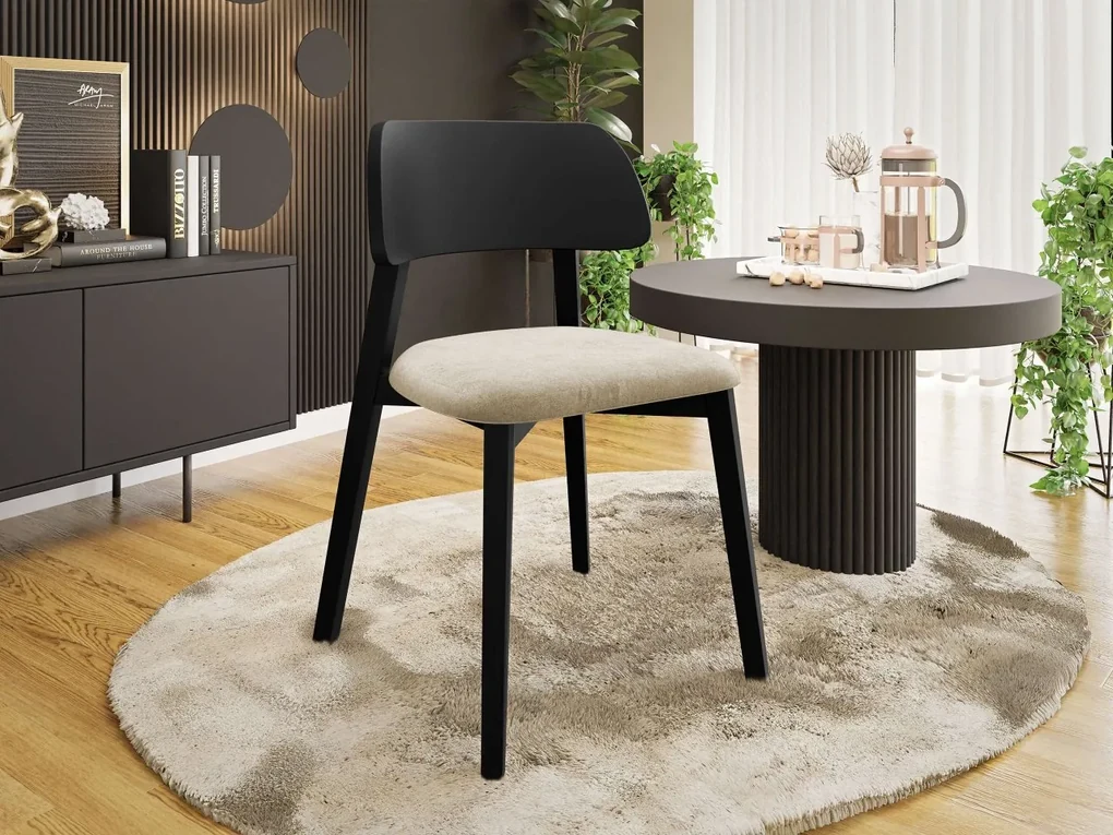 Jedálenská stolička Azunax, Dostupné poťahy: Magic Velvet 2219, Farby: čierna