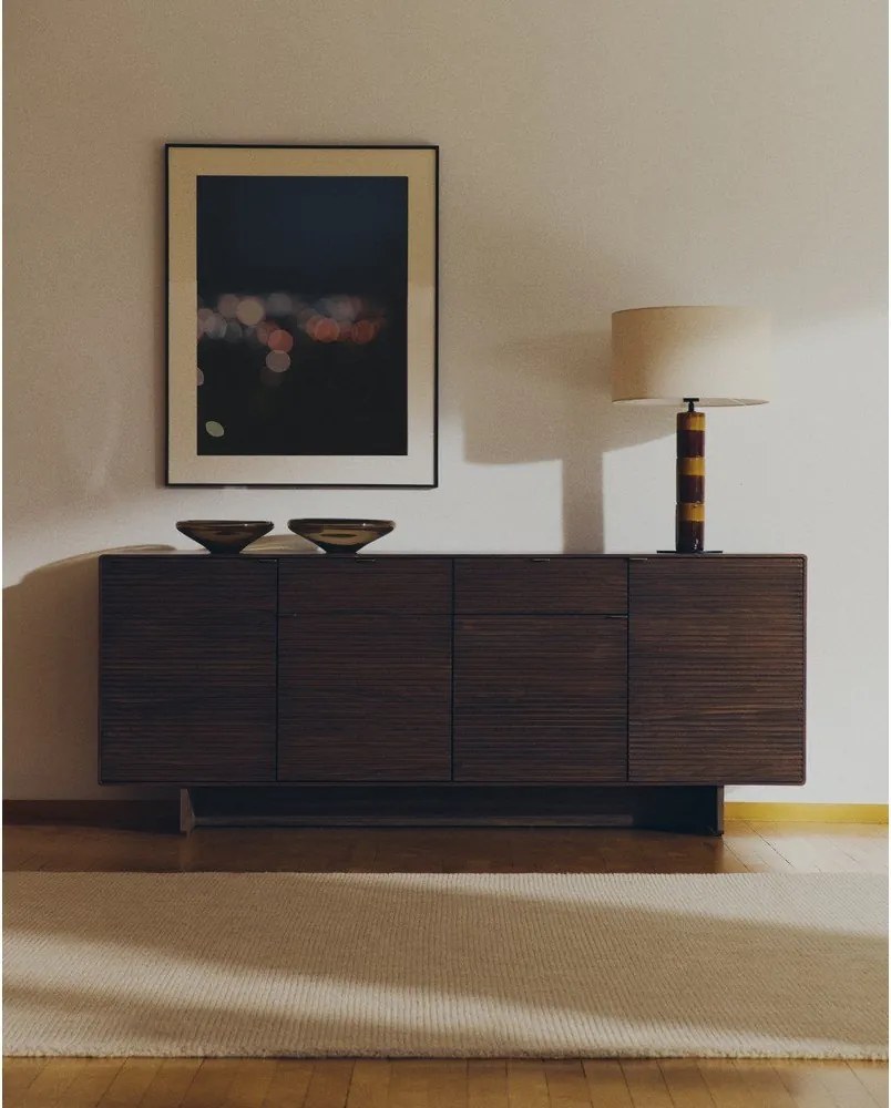 Stolová lampa s textilným tienidlom (výška 61,5 cm) Mavran – Kave Home