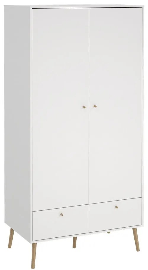 Biela šatníková skriňa 99x200 cm Bodo – Tvilum