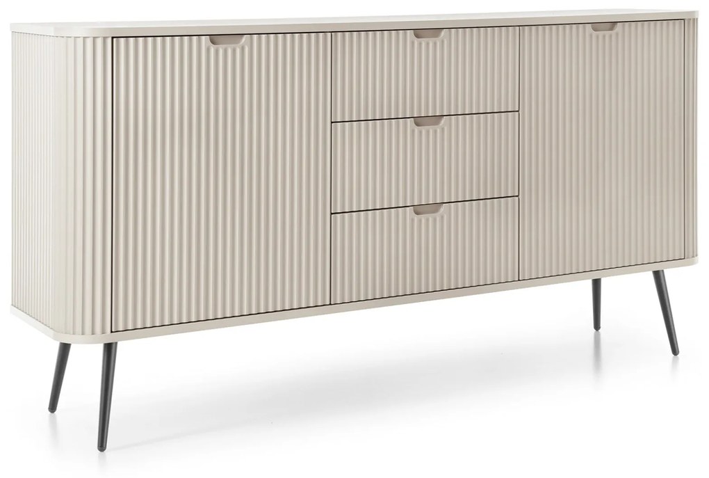Komoda Zova 168 cm kašmír/čierna