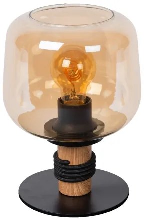 Lucide 45508/01/62 - Stolná lampa ILONA 1xE27/40W/230V čierna/béžová