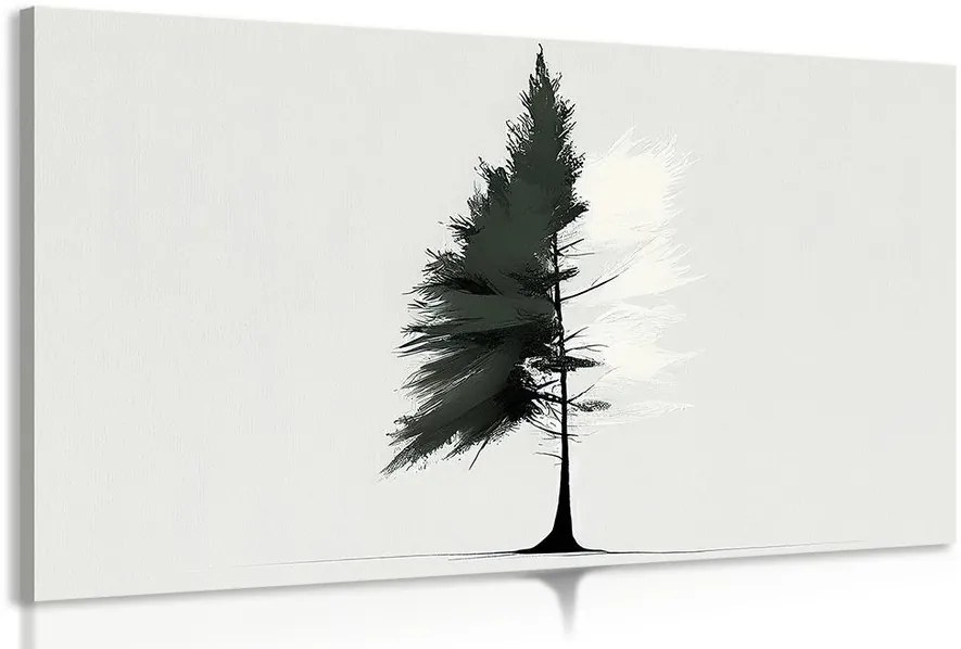 Obraz minimalistický ihličnatý strom