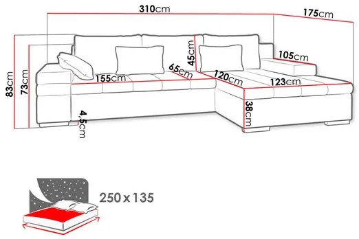 Rohová sedacia súprava Katana (ružová). Vlastná spoľahlivá doprava až k Vám domov. 1122321