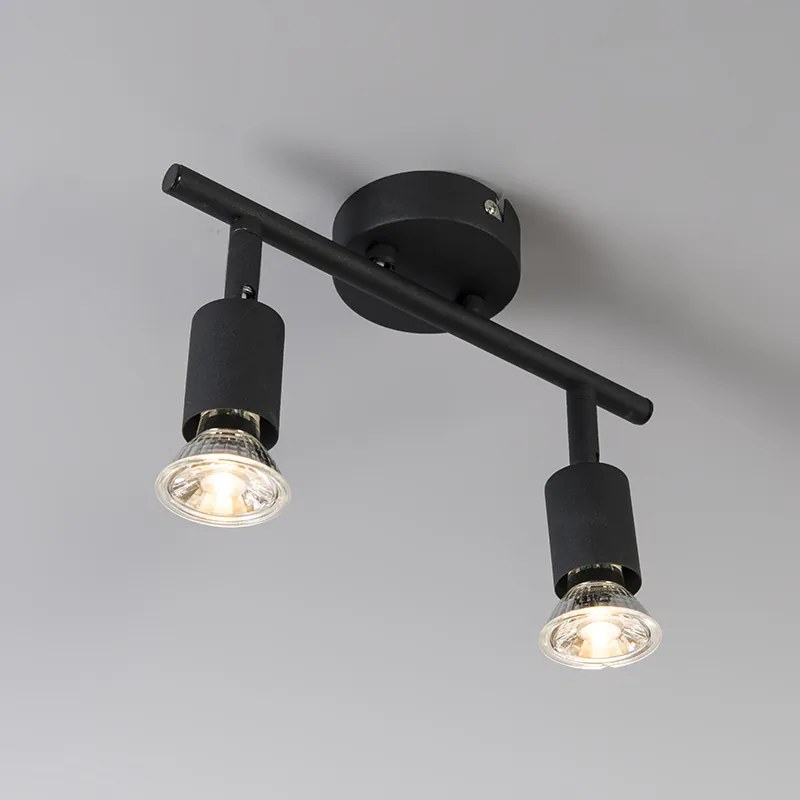 Priemyselný reflektor čierny naklápateľný 2-žiarovkový - Jeany