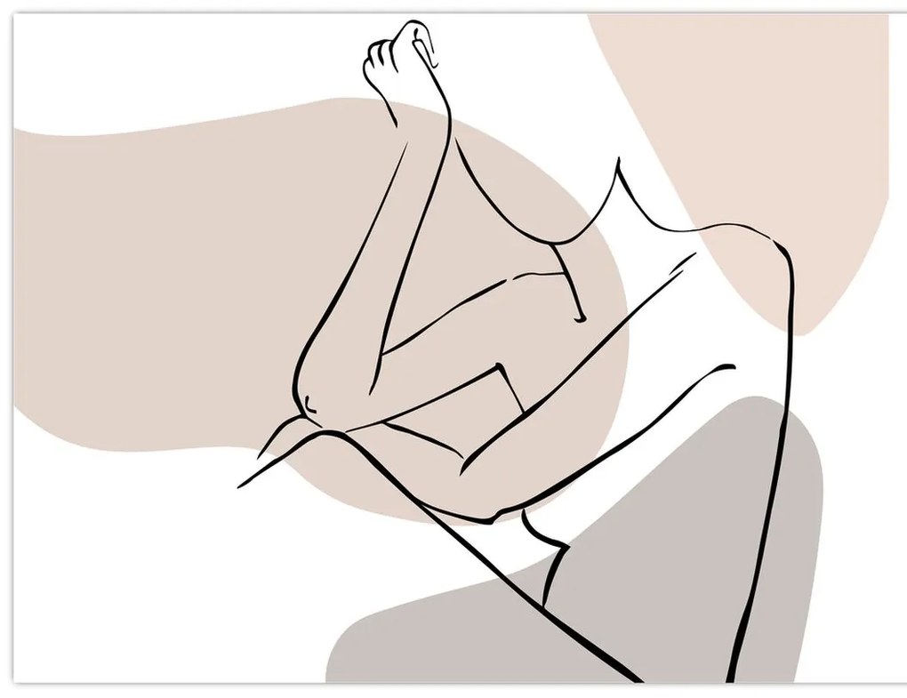 Obraz - Woman body line art N⁰1 (90x60 cm)