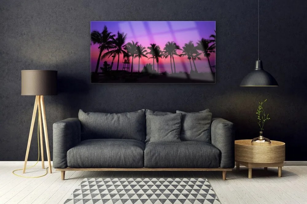 Obraz na akrylátovom skle Palmy stromy príroda 120x60 cm