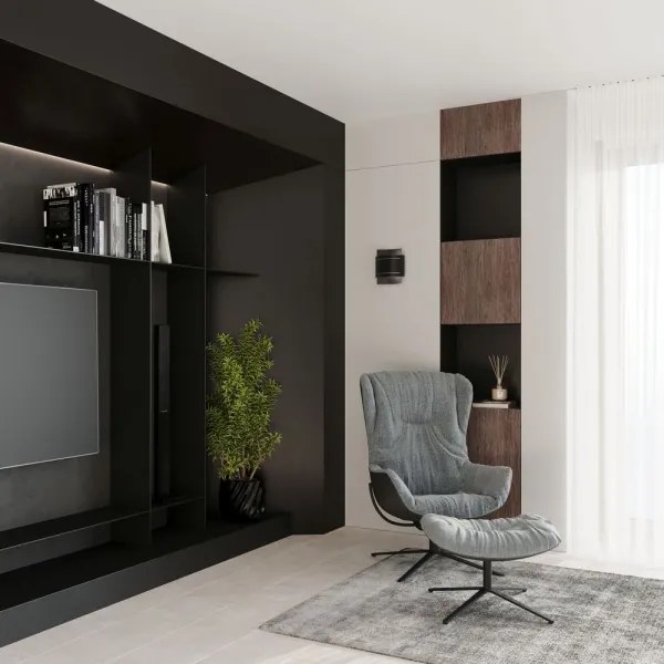 Sollux SL.0981 - Nástenné svietidlo HESTIA 1xG9/40W/230V čierna