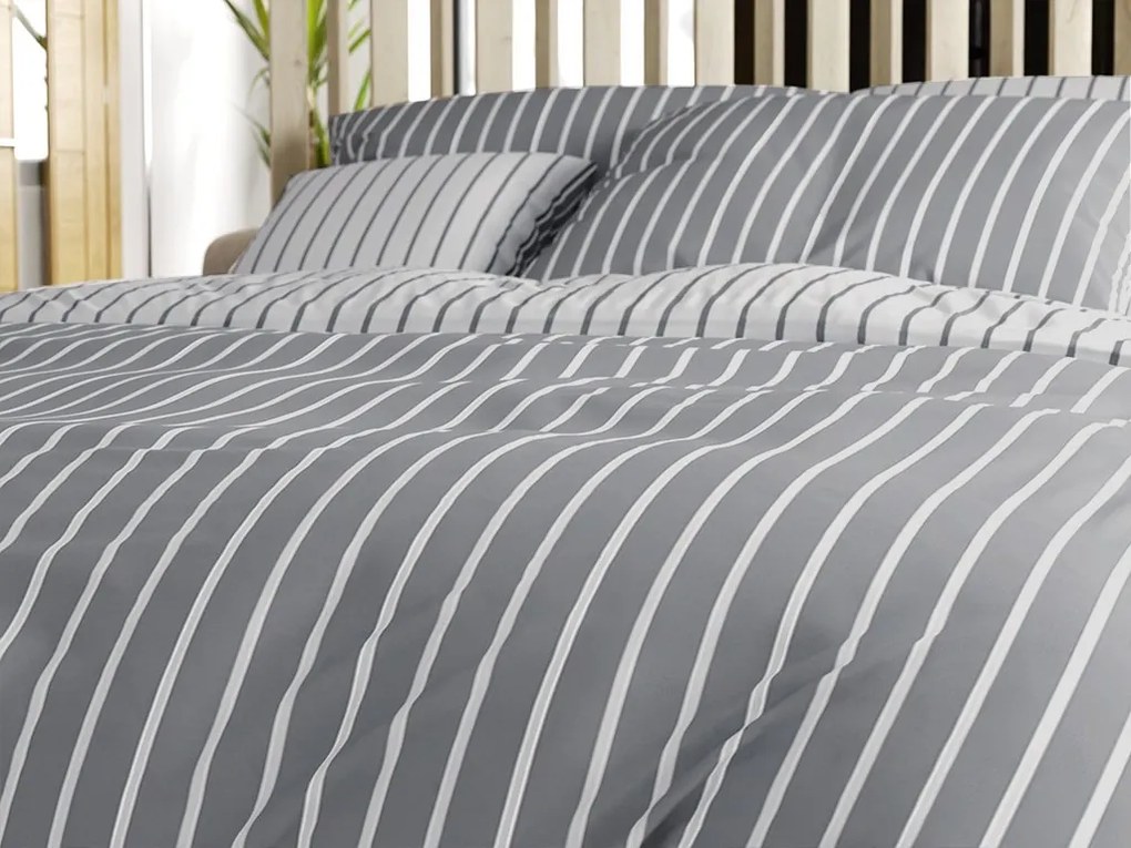 Obliečky z Renforcé bavlny CAPRIVI sivé gombík Rozmer obliečok: 70x90 cm ; 140x220 cm