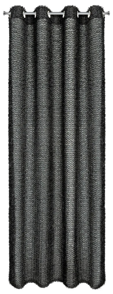 ZÁVES NA KRÚŽKOCH EVA MINGE TIFFANY 135X250 CM ČIERNA