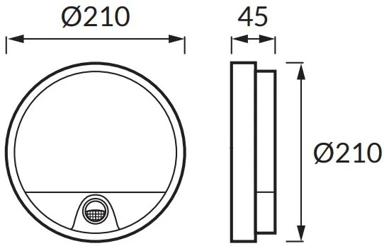 STRÜHM Nástenné svietidlo s pohybovým senzorom PEDRO LED SC 15 W WHITE Neutral White 3794