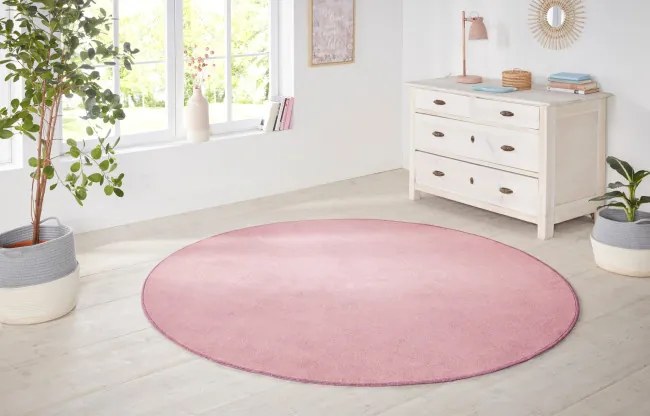 Koberec Hanse Home Nasty svetloružový kruh