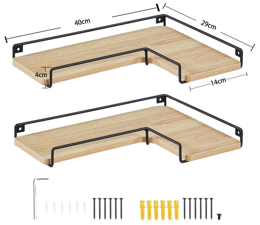 Dekorstudio Set 2ks rohových políc - Dub sonoma - LLS831B11