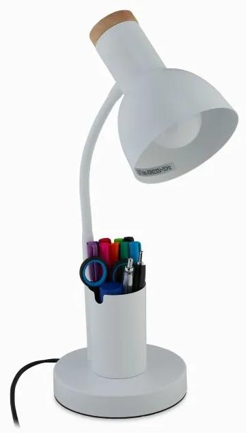 Stolná lampa s držiakom na pero,biela RD46122