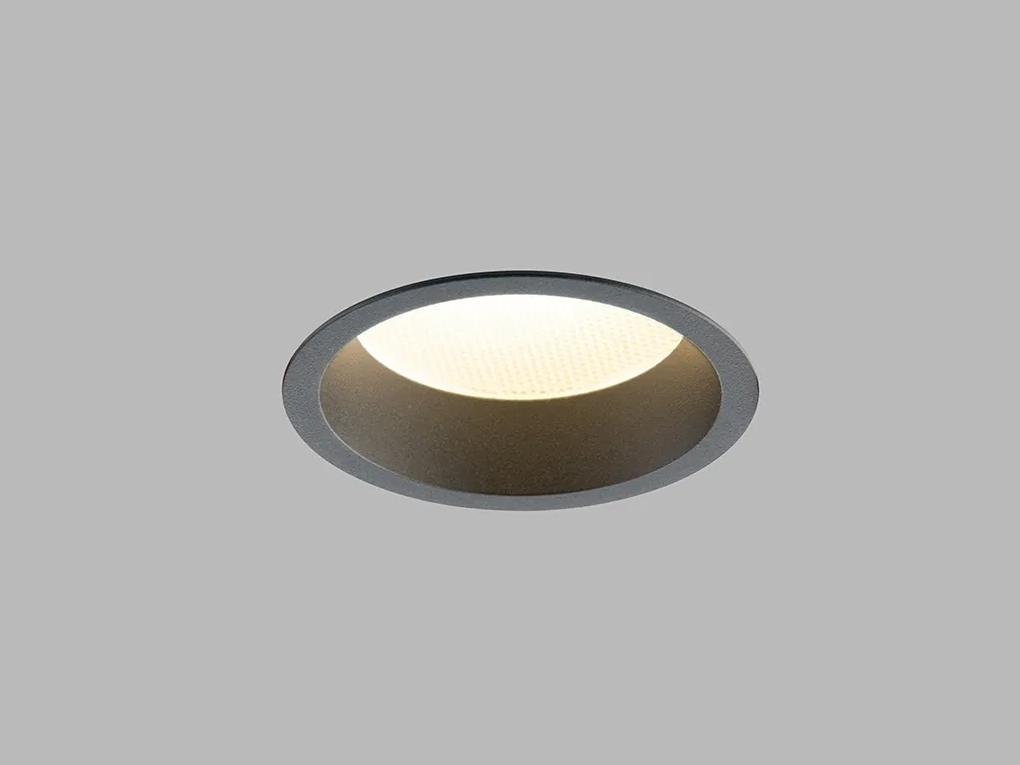 LED2 Zápustné kúpeľňové LED osvetlenie ZETA, 10W, teplá biela, okrúhle, čierne, IP44