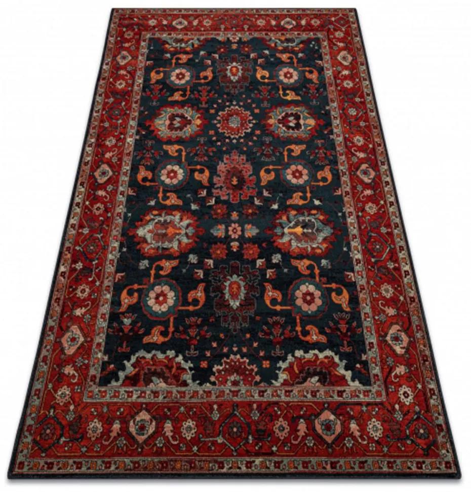 Vlnený kusový koberec Tesoro vínovo modrý 235x350cm